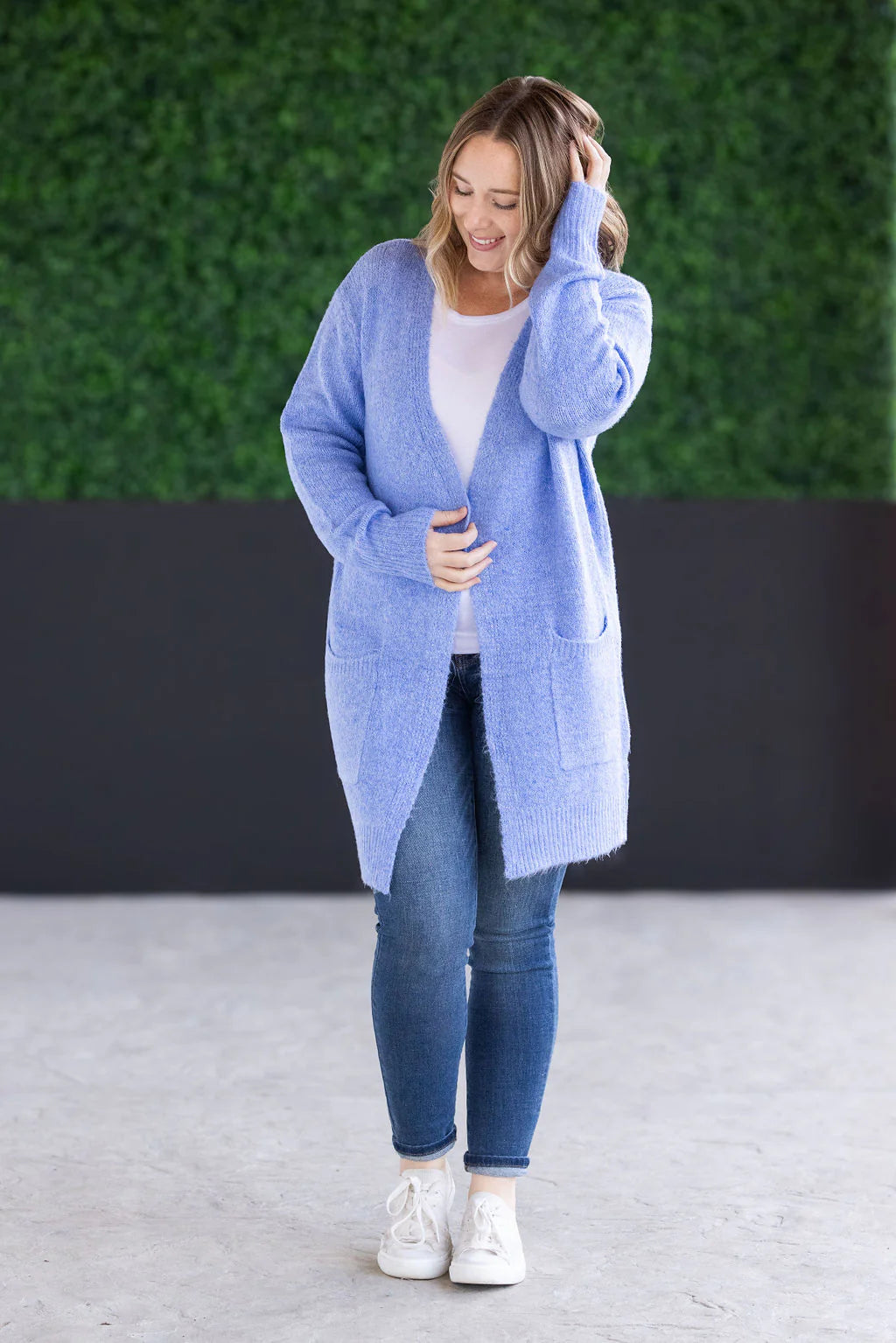 Michelle Mae | Madison Cozy Cardigan | Blue