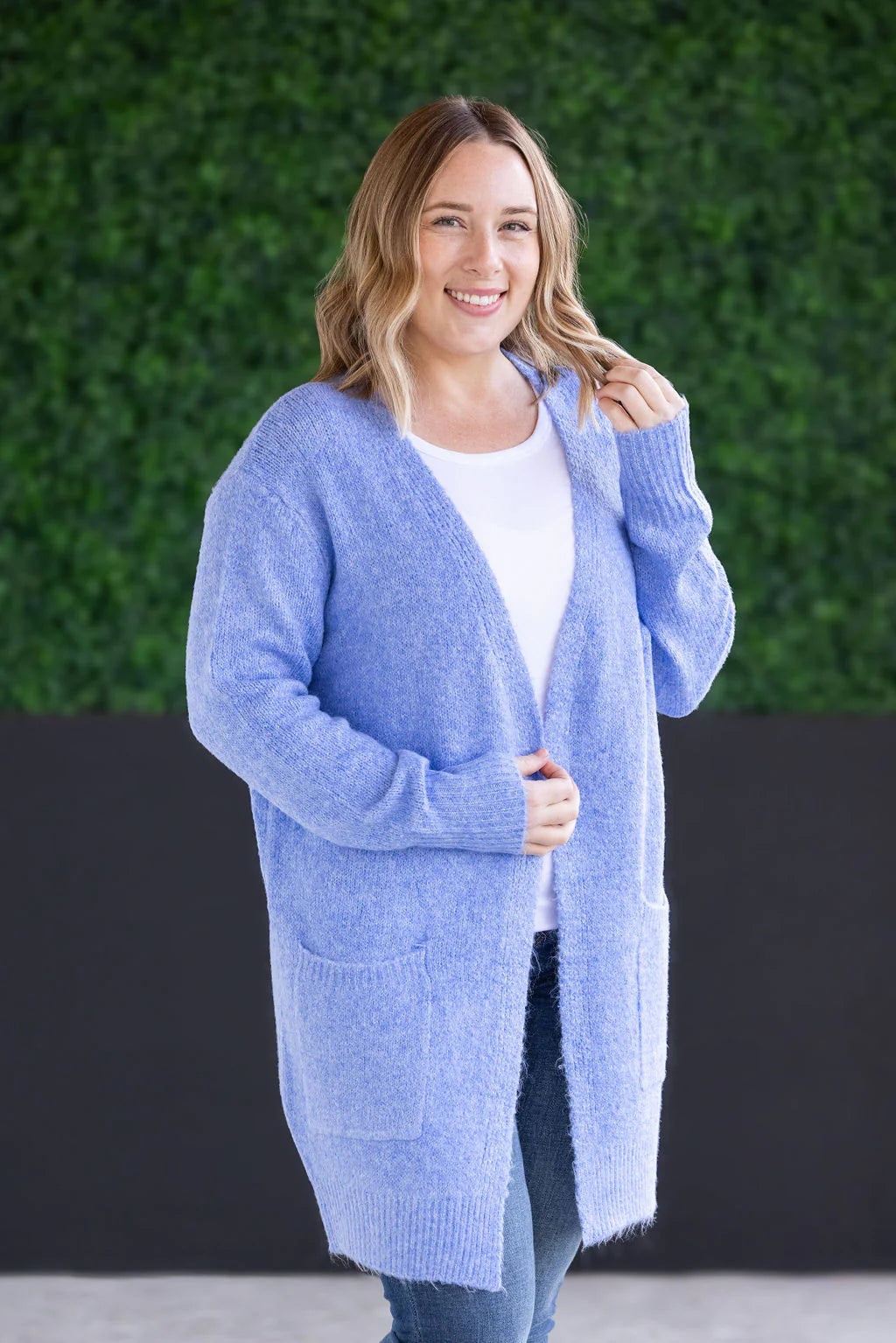 Michelle Mae | Madison Cozy Cardigan | Blue