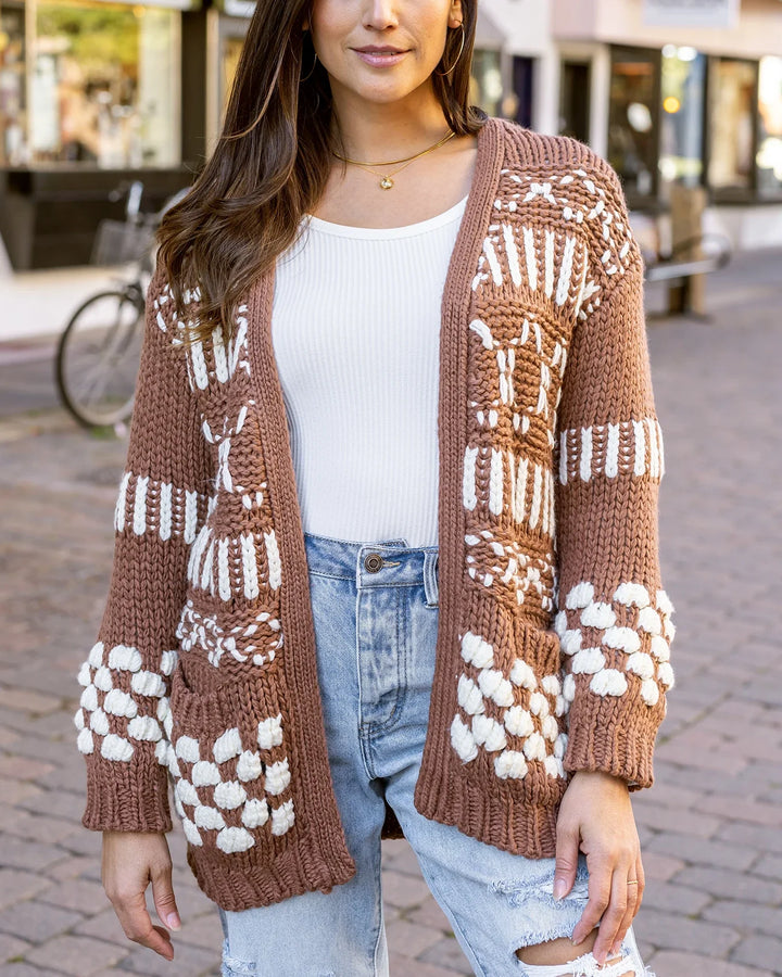 Grace and Lace | Bobble Knit Chunky Cardigan | Gingersnap