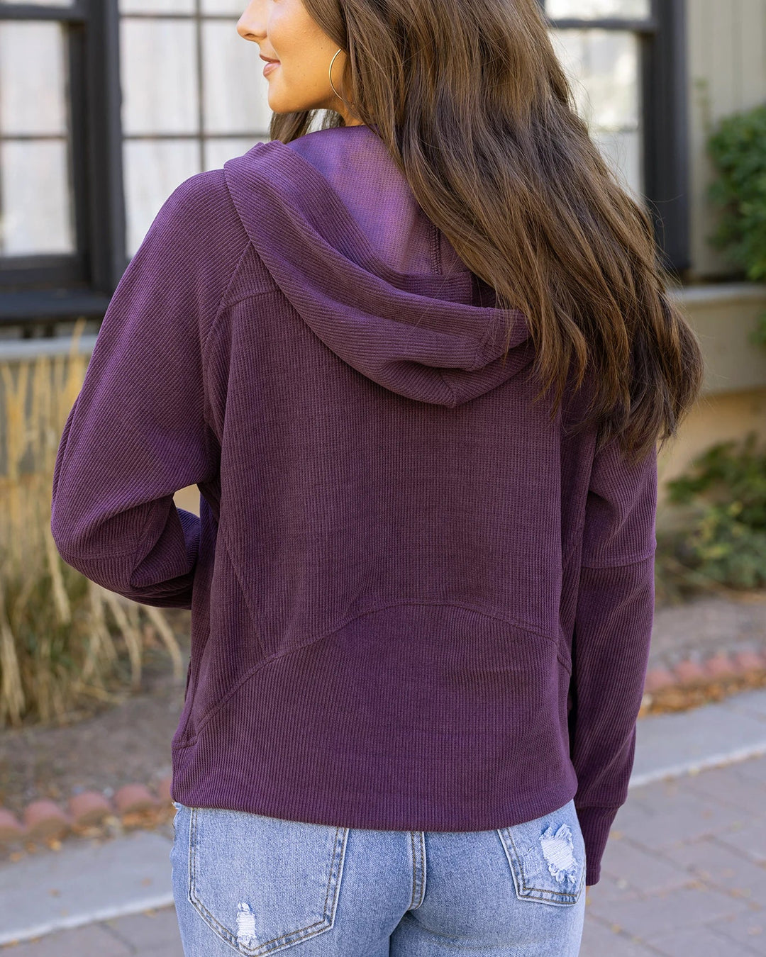 Grace and Lace | Corded Pullover | Aubergine