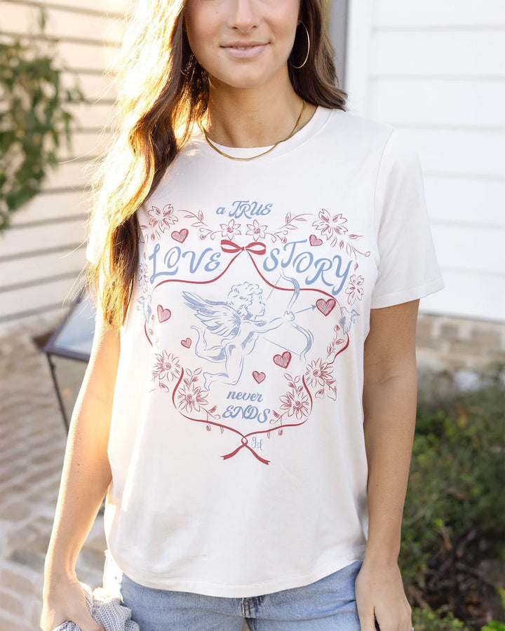 Grace and Lace | Crew Neck Graphic Tee | True Love