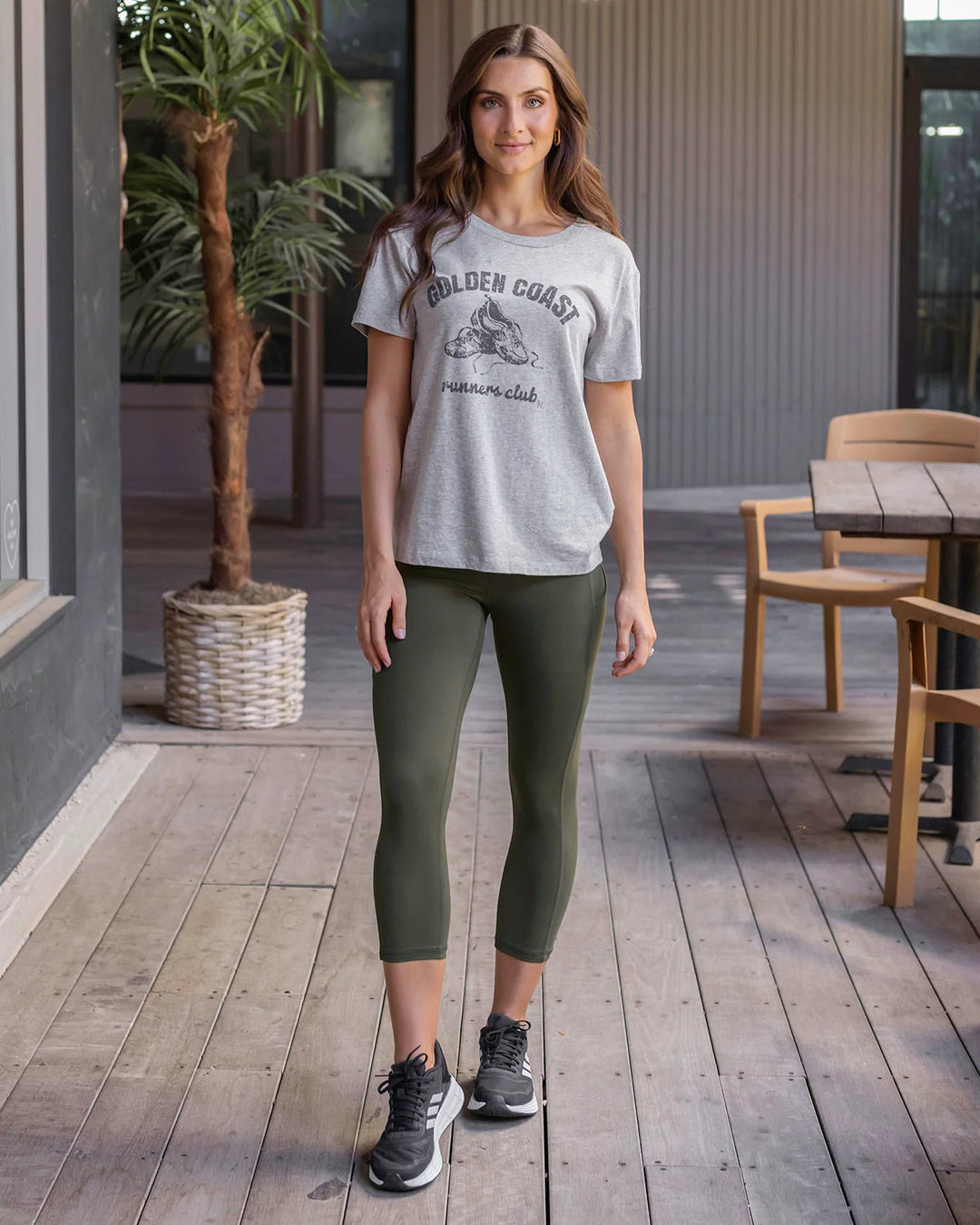 Grace and Lace | Daily Capri Pocket Leggings | Olive