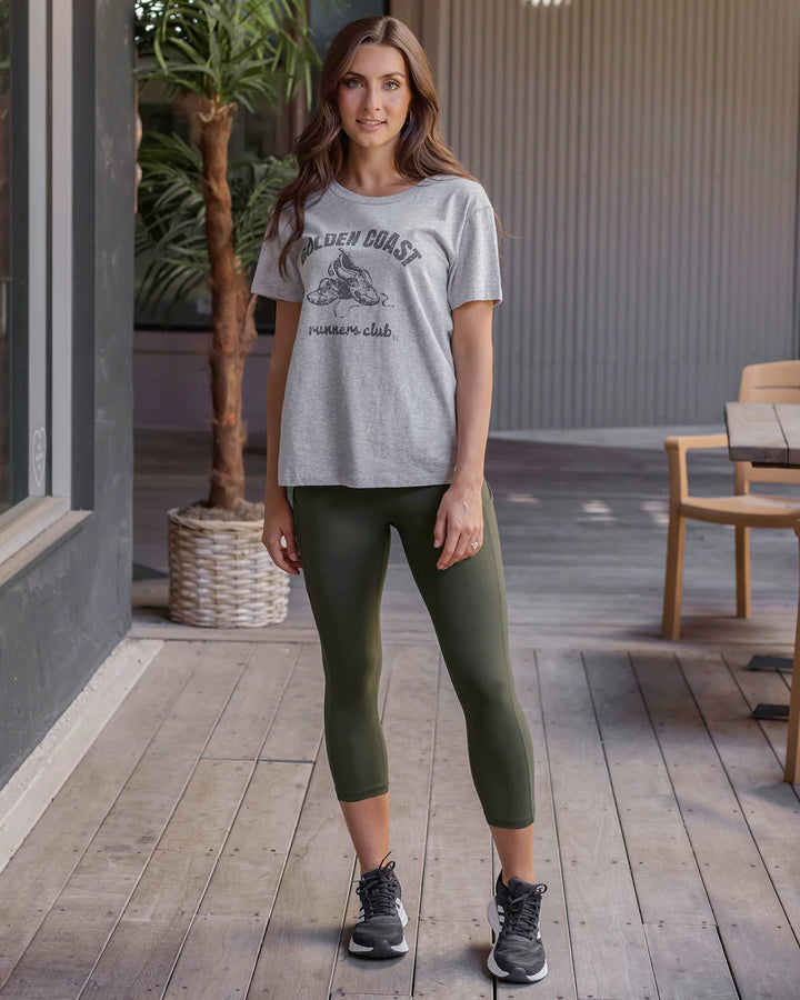 Grace and Lace | Daily Capri Pocket Leggings | Olive