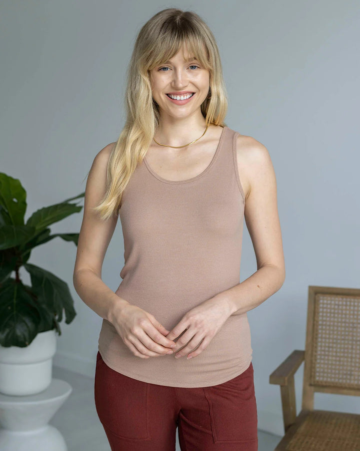 Grace and Lace | Essential Ribbed Fitted Tank Top | Nude