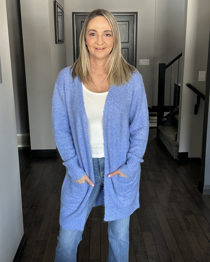 Michelle Mae | Madison Cozy Cardigan | Blue