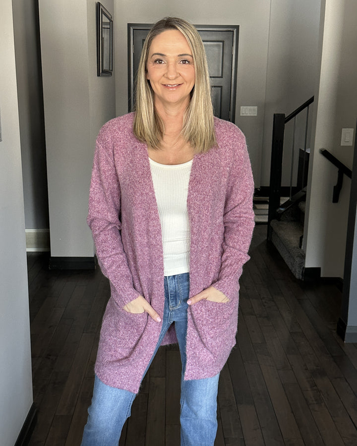 Madison Cozy Cardigan | Frosted Berry