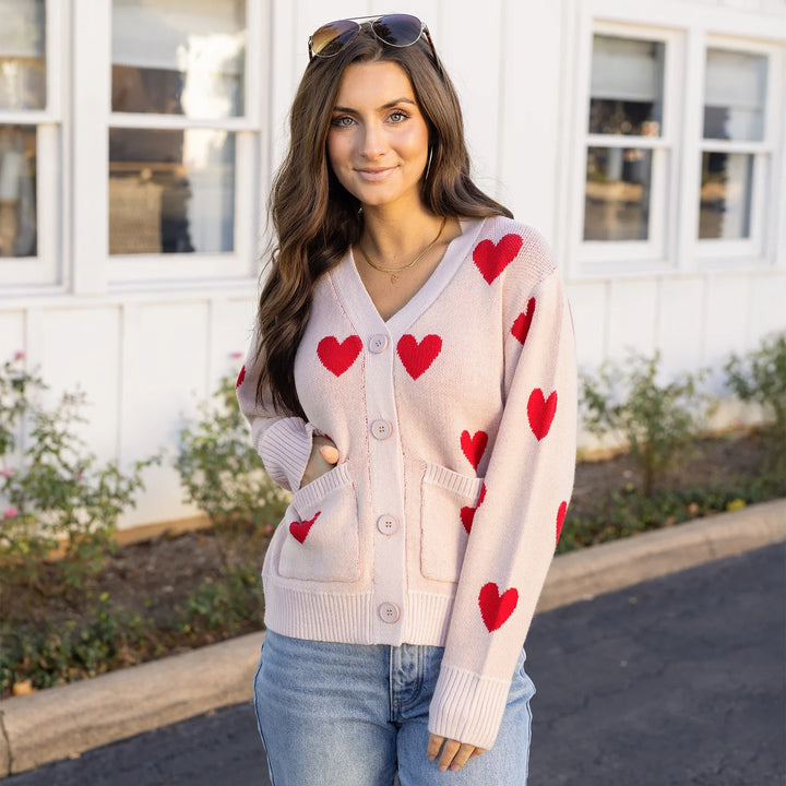 Grace and Lace | Knit Heart Cardigan