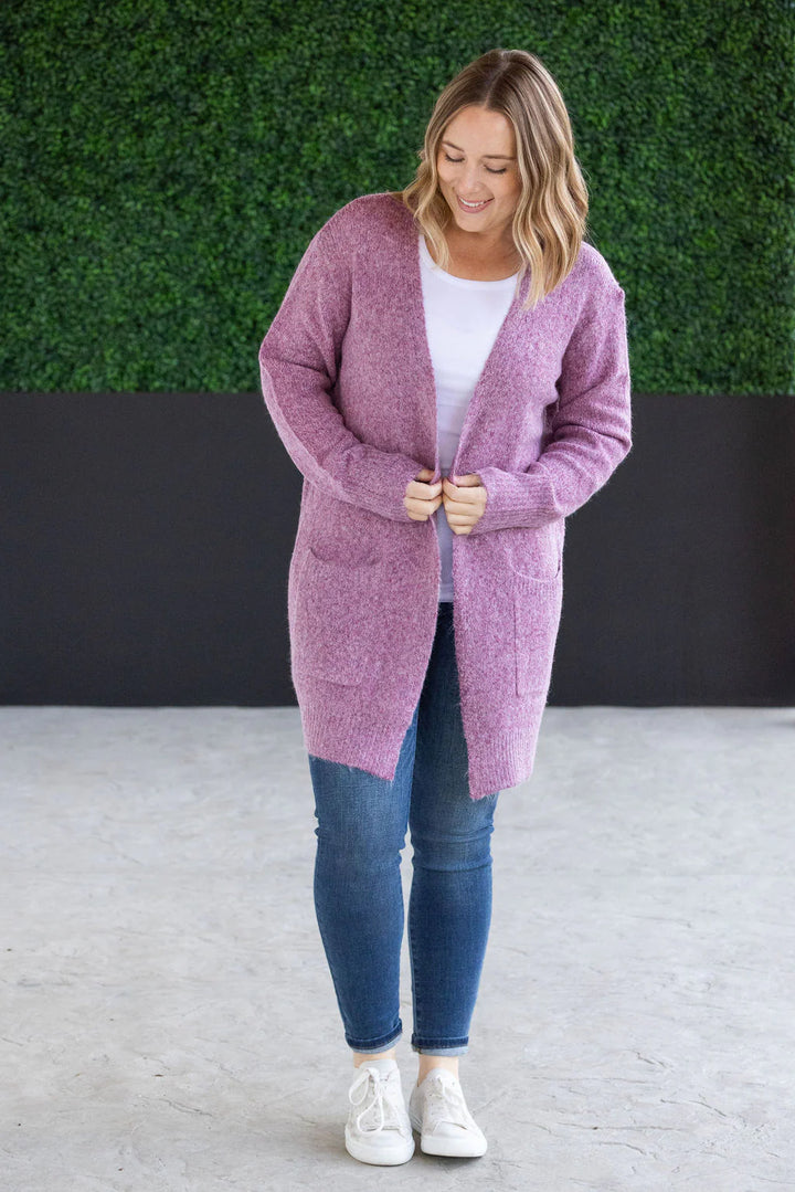 Madison Cozy Cardigan | Frosted Berry