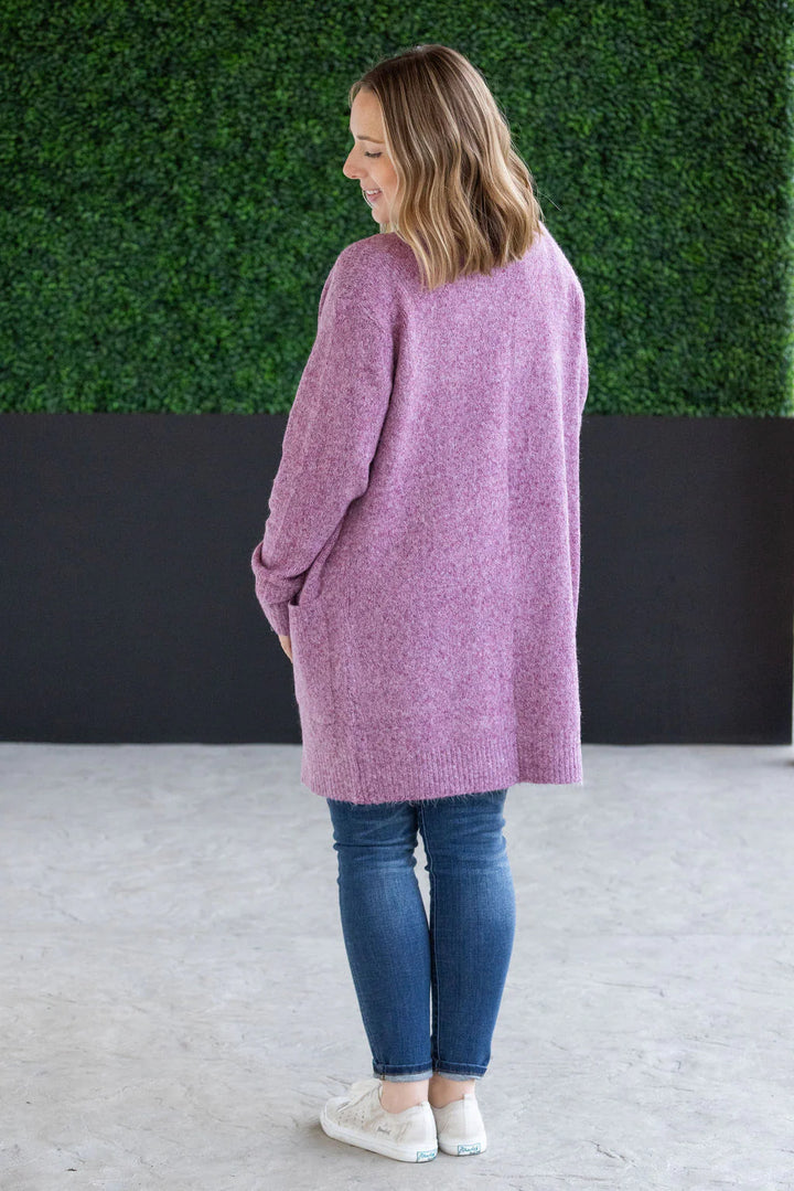 Madison Cozy Cardigan | Frosted Berry