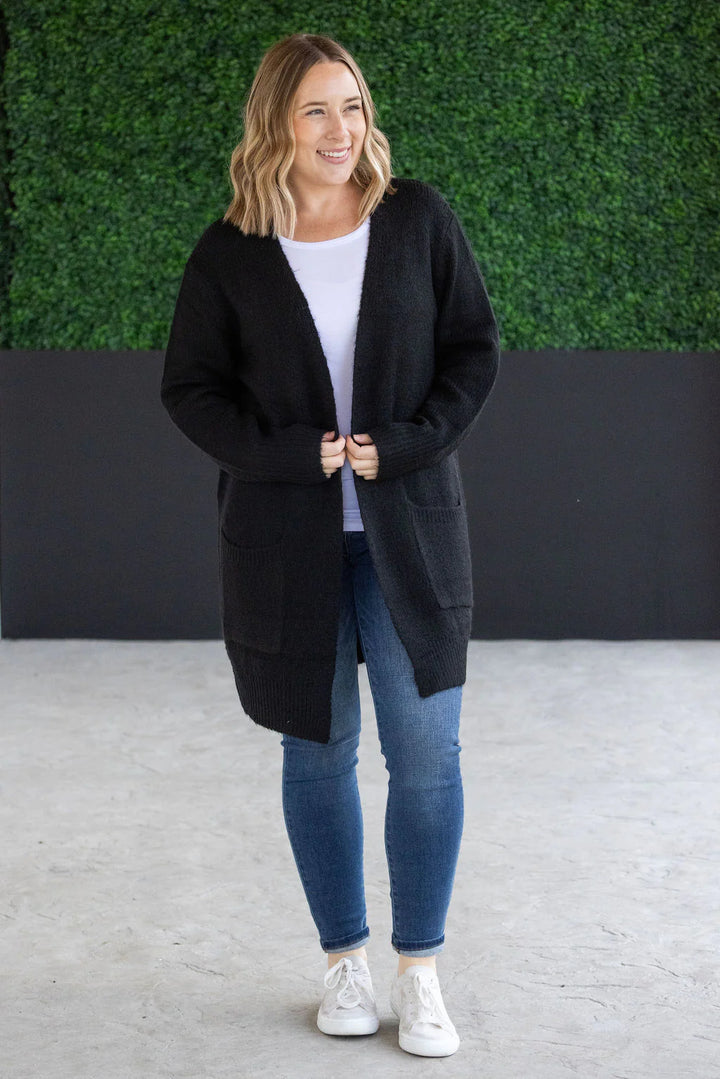 Michelle Mae | Madison Cozy Cardigan | Black