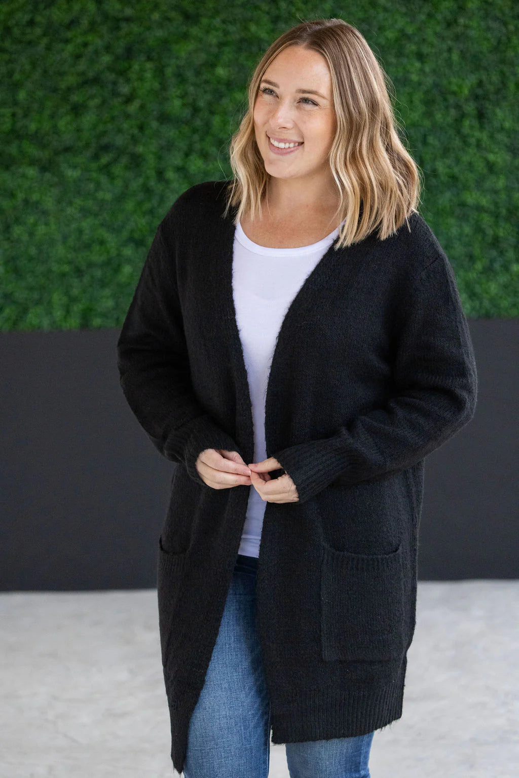 Michelle Mae | Madison Cozy Cardigan | Black