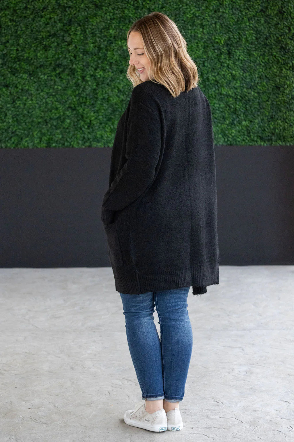 Michelle Mae | Madison Cozy Cardigan | Black