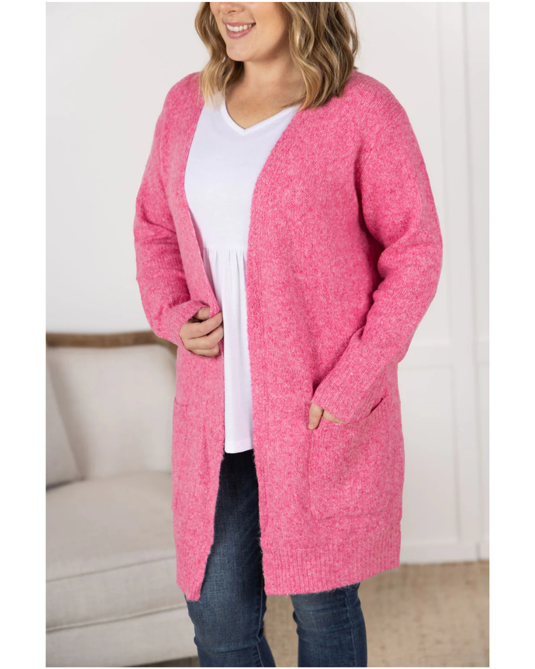 Michelle Mae | Madison Cozy Cardigan | Pink