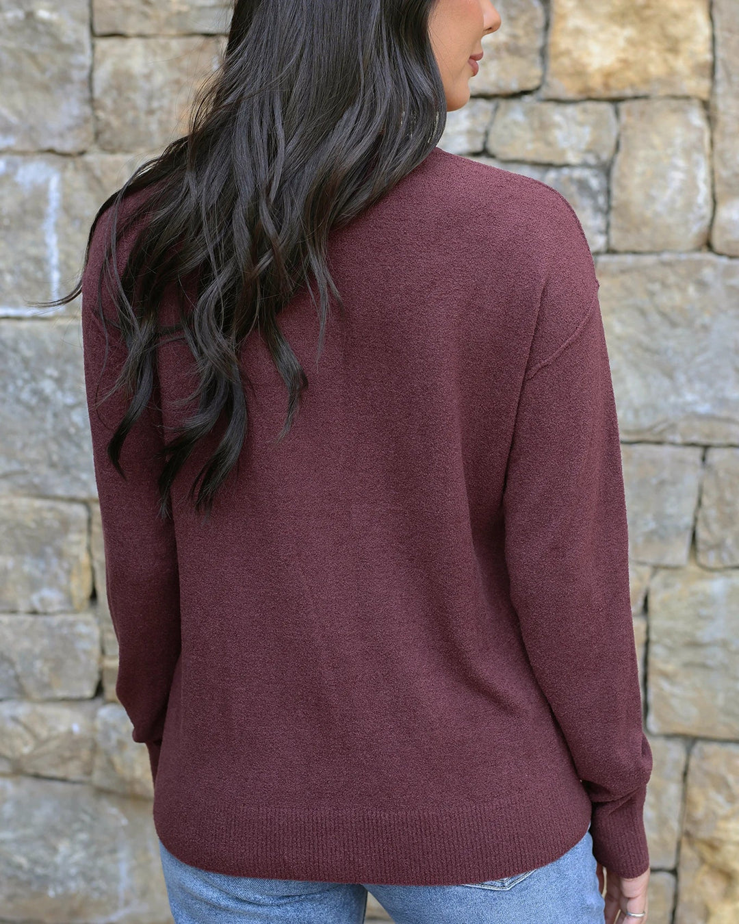 Grace and Lace | Micro Bambü Lightweight Sweater | Russet