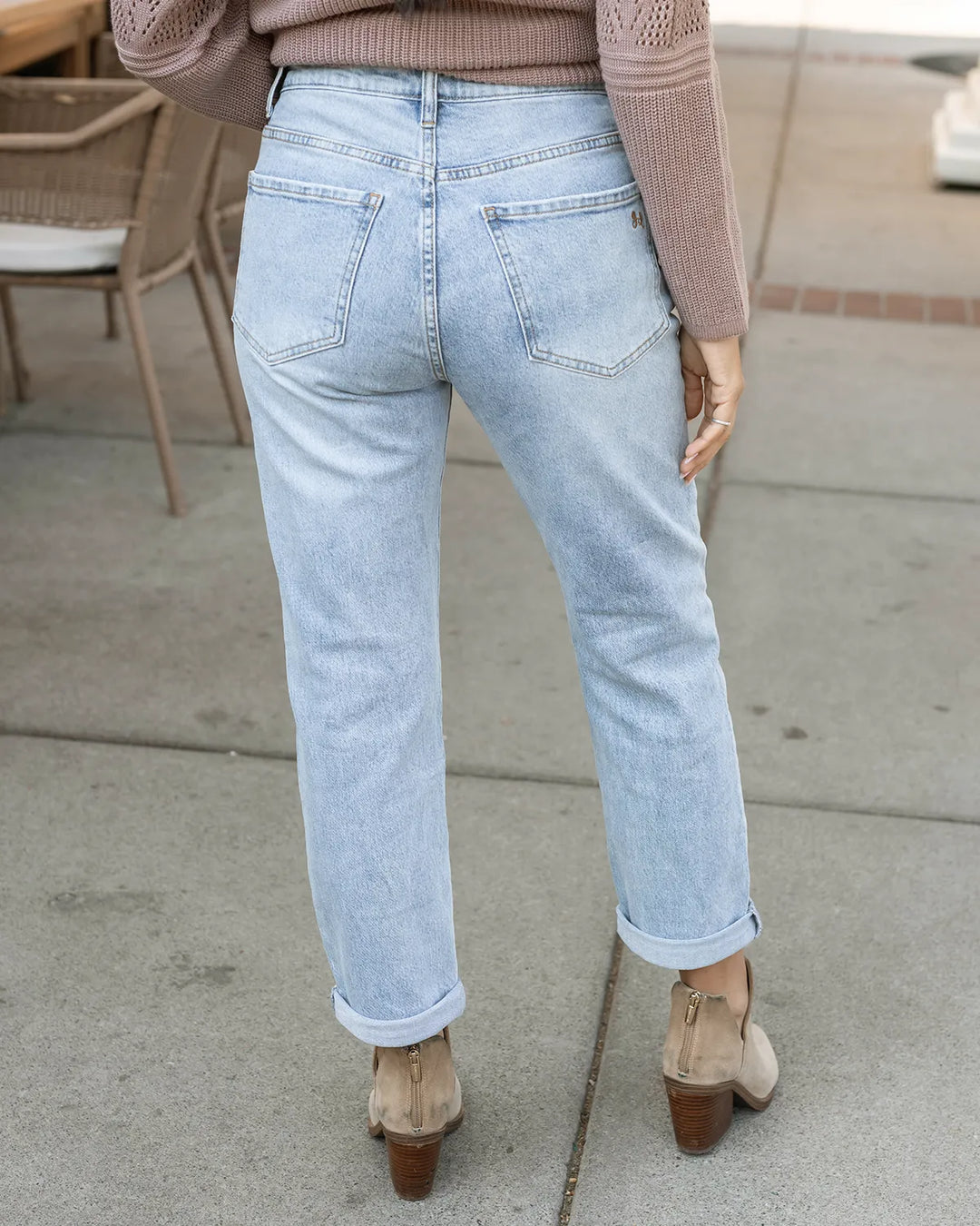 Grace and Lace | Girlfriend Jeans Mid-Rise | Non Distressed