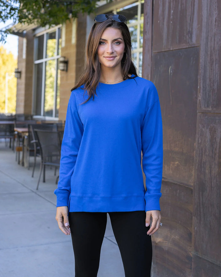 Grace and Lace | Original Essentials Long Sleeve Tee | Cobalt Blue