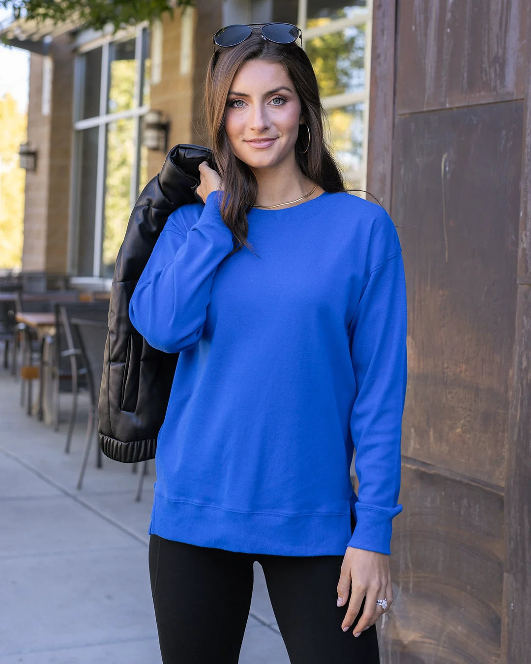 Grace and Lace | Original Essentials Long Sleeve Tee | Cobalt Blue