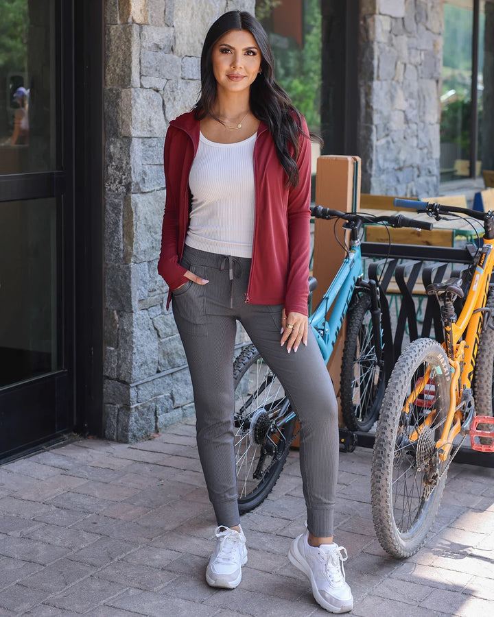 Grace and Lace | Performance Jogger Leggings | Grey