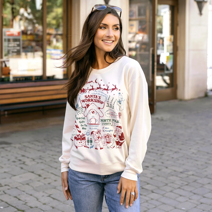 Grace and Lace | Signature Soft Graphic Sweatshirt | Santa's Workshop