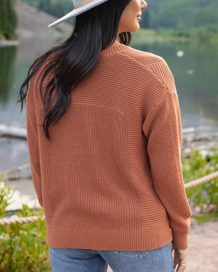 Grace and Lace | Slouchy Knit Pocket Cardigan | Baked Pumpkin