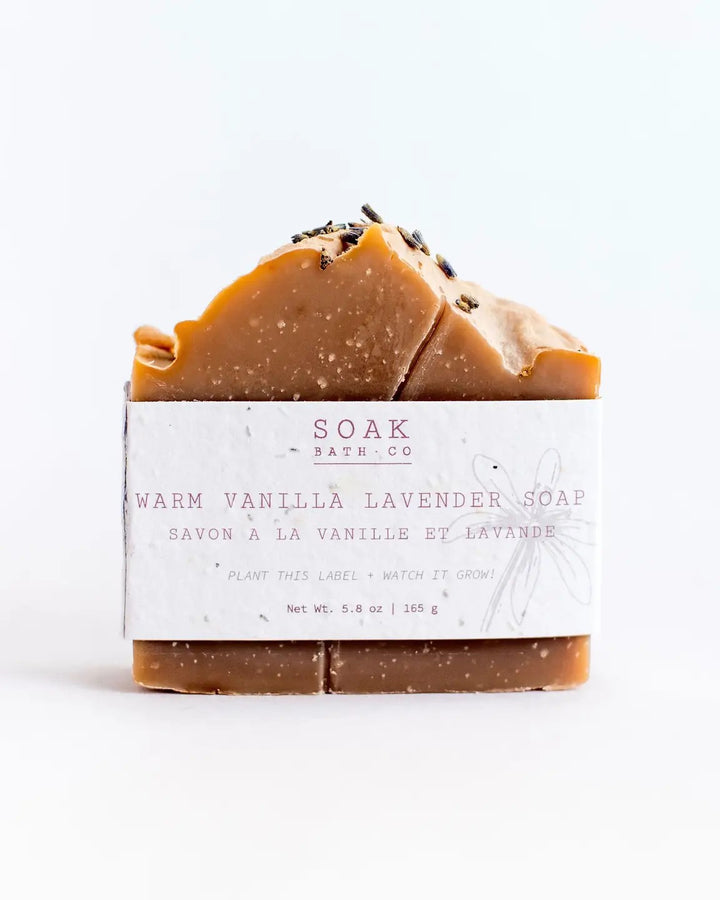 SOAK Bath Co | Warm Vanilla Lavender Soap Bar