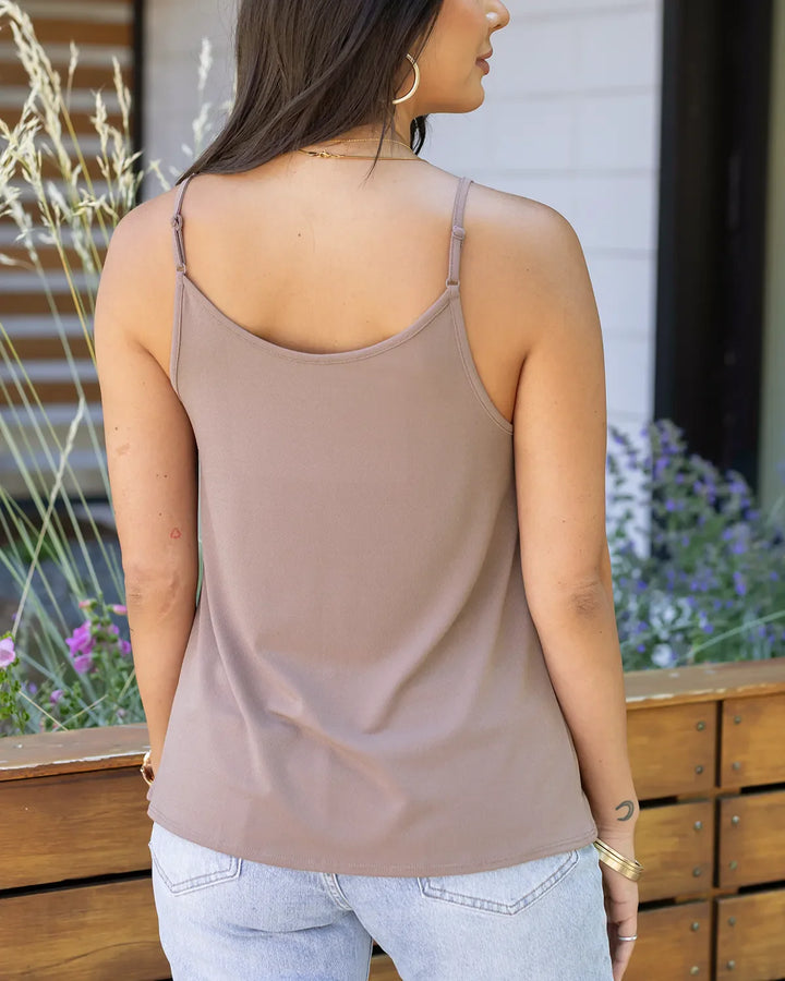 Grace and Lace | Scoop Neck Cami | Taupe