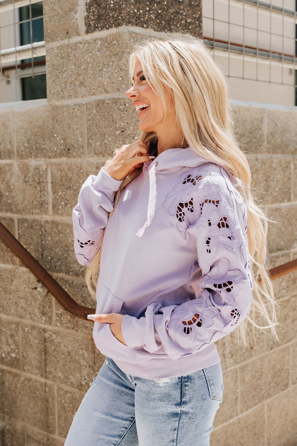 Ampersand Ave | University Hoodie | Love Story | Lilac