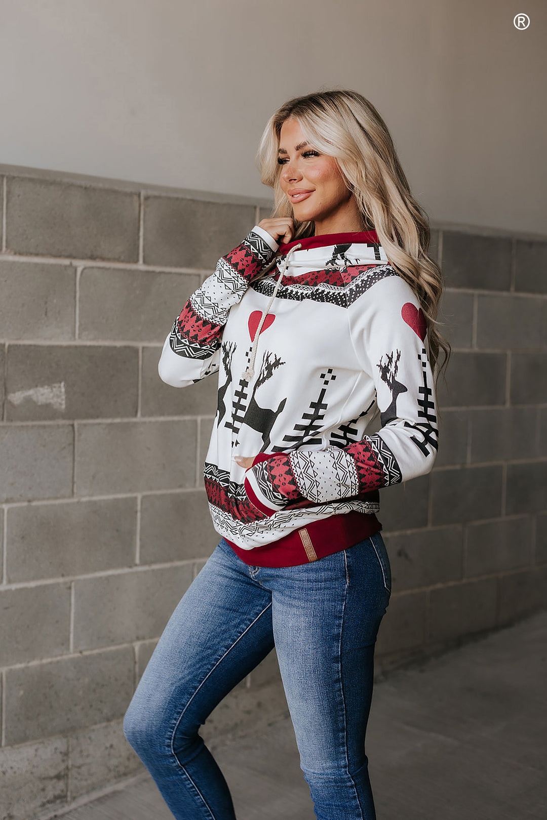 Ampersand Ave | DoubleHood Sweatshirt | Winter Wonderland